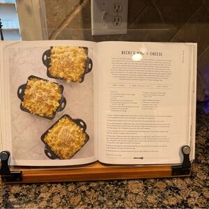 Clear Solutions Wooden Cookbook Stand with Black Accents